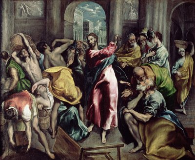 Christ Driving the Traders from the Temple (detail) by El Greco